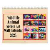 Wildlife Dierenvrienden Kleur Splash Art 2025 Kalender (Hoes)