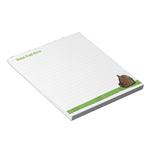 Wildlife Echidna Note Pad Notitieblok (Schuin)