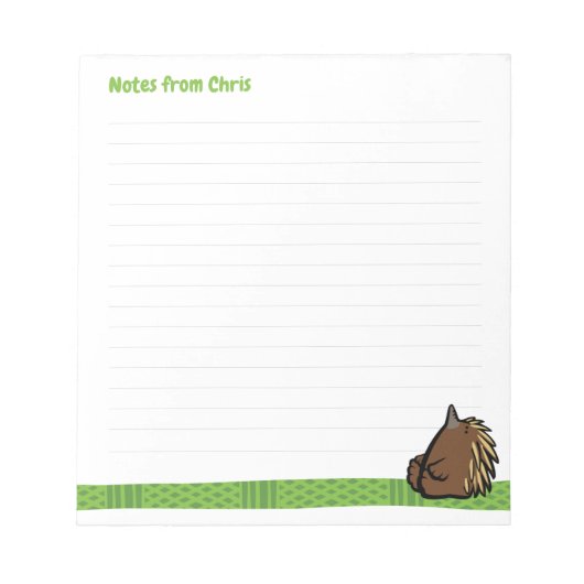 Wildlife Echidna Note Pad Notitieblok (Voorkant)