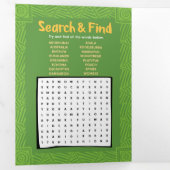 Wildlife Echidna Puzzle Wenskaart Trifold Drieluik Wenskaart (Binnenzijde eerst)