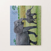 Wildlife Elephant Calf Foto Legpuzzel (Verticaal)