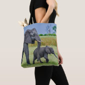 Wildlife Elephant Calf Foto Tote Bag (Dichtbij)