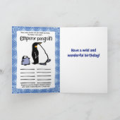 Wildlife Emperor Penguin Puzzle Wenskaart Kaart (Binnen)