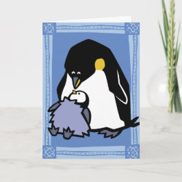 Wildlife Emperor Penguin Puzzle Wenskaart Kaart