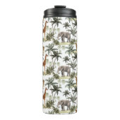 Wildlife en Palmboom Thermische Bekers (Voorkant)
