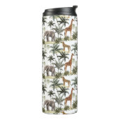 Wildlife en Palmboom Thermische Bekers (Gedraaid links)