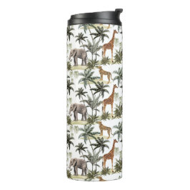 Wildlife en Palmboom Thermische Bekers