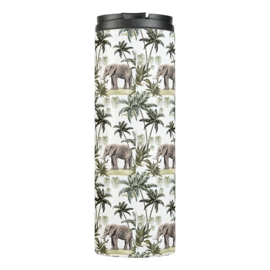 Wildlife en Palmboom Thermische Bekers (Achterkant)