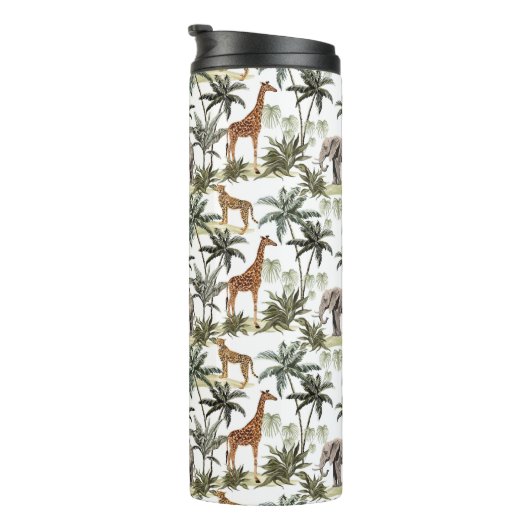 Wildlife en Palmboom Thermische Bekers (Geroteerd rechts)