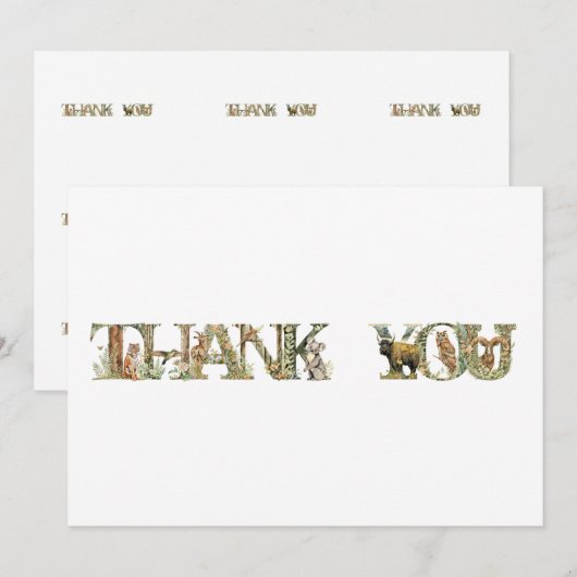 WILDLIFE FONT BEDANKKAART (Voorkant / Achterkant)