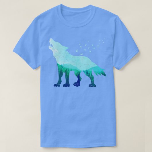 Wildlife Forest Predator Howling Wolf T-shirt (Design voorkant)