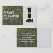 Wildlife fotograaf | Camera-apparatuur Visitekaartje (Voorkant / Achterkant)