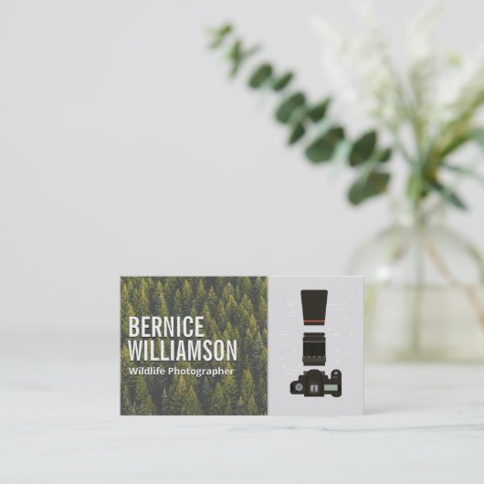 Wildlife fotograaf | Camera-apparatuur Visitekaartje (Staand voorkant)