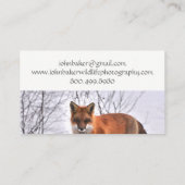 Wildlife Fotografie Instructie Visitekaartjes (Achterkant)