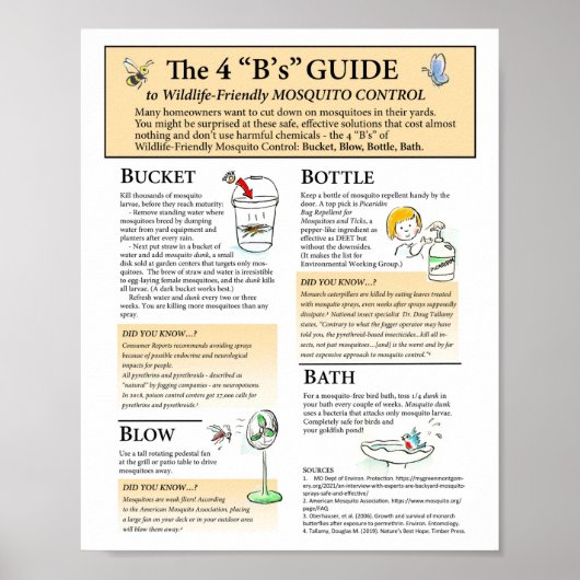 Wildlife Friendly Mosquito Solutions Poster (Voorkant)
