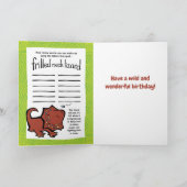 Wildlife Frilled Neck Lizard Puzzle Wenskaart Kaart (Binnen)