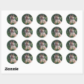 Wildlife Giraffe Foto Ronde Sticker (Vel)