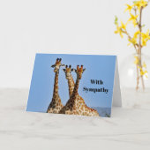 Wildlife Giraffe Herd Foto Sympathie Kaart (Gele Bloem)