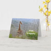 Wildlife Giraffe Savannah Fotosympathie Kaart (Gele Bloem)