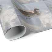 Wildlife Goose zwemt in Lake, Natuur, Bird Cadeaupapier (Rol Hoek)