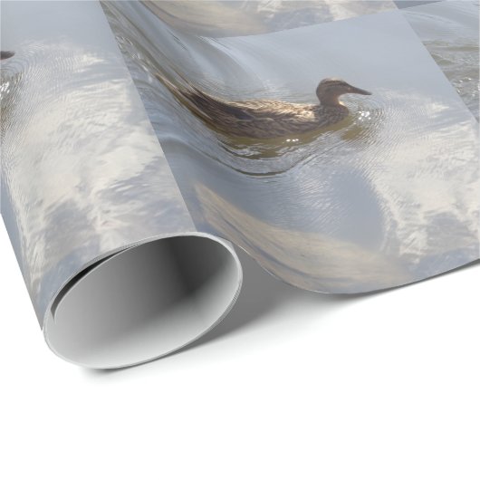 Wildlife Goose zwemt in Lake, Natuur, Bird Cadeaupapier (Rol Hoek)