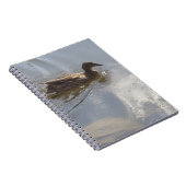 Wildlife Goose zwemt in Lake, Natuur, Bird Notitieboek (Rechterzijde)