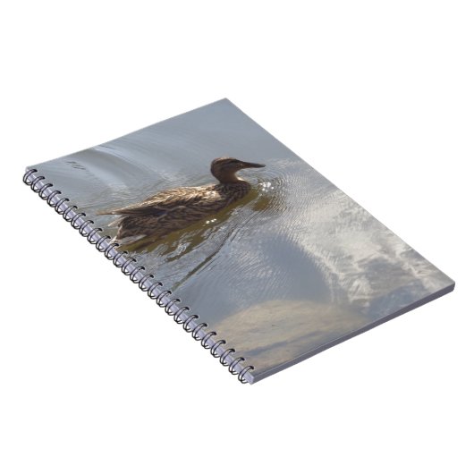 Wildlife Goose zwemt in Lake, Natuur, Bird Notitieboek (Rechterzijde)