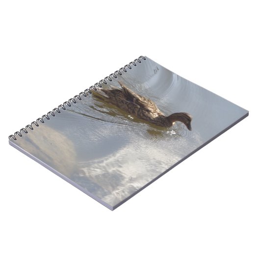 Wildlife Goose zwemt in Lake, Natuur, Bird Notitieboek (Linkerzijde)