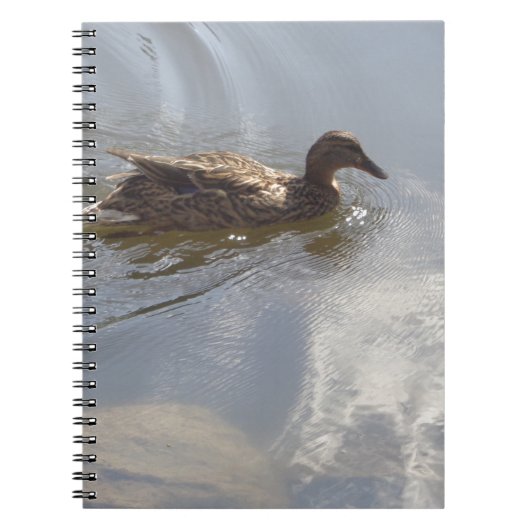 Wildlife Goose zwemt in Lake, Natuur, Bird Notitieboek (Voorkant)