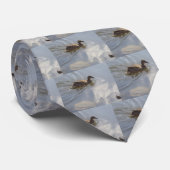 Wildlife Goose zwemt in Lake, Natuur, Bird Stropdas (Opgerold)