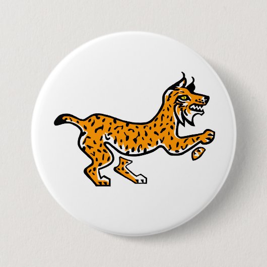 Wildlife - Graphic Iberian LYNX - Wildlife - Ronde Button 7,6 Cm (Voorkant)