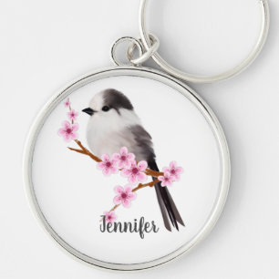 Wildlife Gray Jay Bird Sleutelhanger