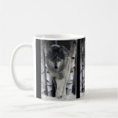 Wildlife Grey Wolf Animal-lover-ontwerp Koffiemok (Links)