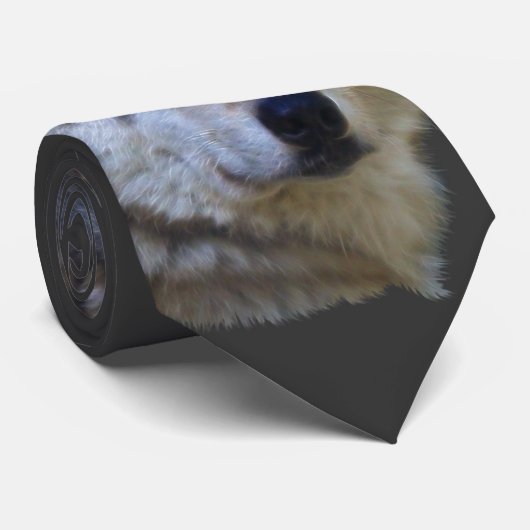 Wildlife Grey Wolf Animal-lover-ontwerp Stropdas (Opgerold)