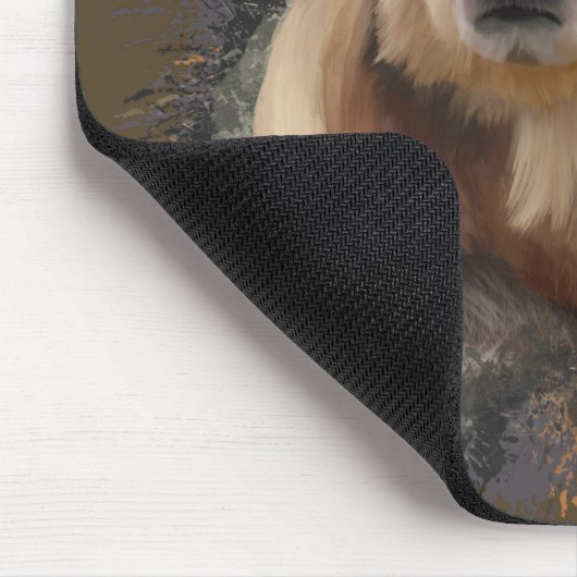 Wildlife Grizzly Beer Earth Tones Splatter Muismat (Hoek)