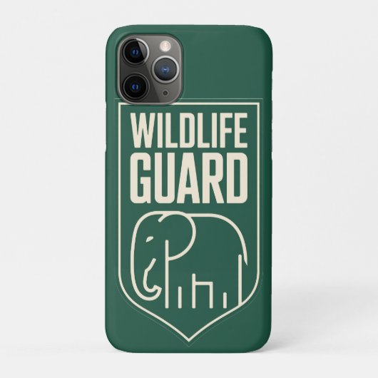 "Wildlife Guard" Minimalistisch Olifant Schild Emb Case-Mate iPhone Case (Achterkant)