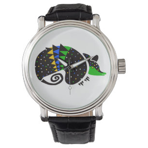 Wildlife - Hand getrokken ARMADILLO - Brazilië Horloge