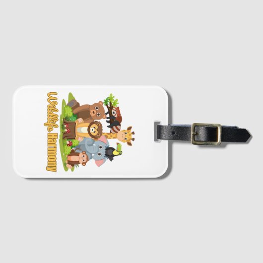 Wildlife Harmony for animal lover Bagagelabel (Voorkant (horizontaal))