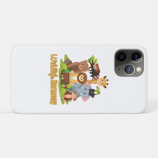 Wildlife Harmony for animal lover phone case (Achterkant (horizontaal))
