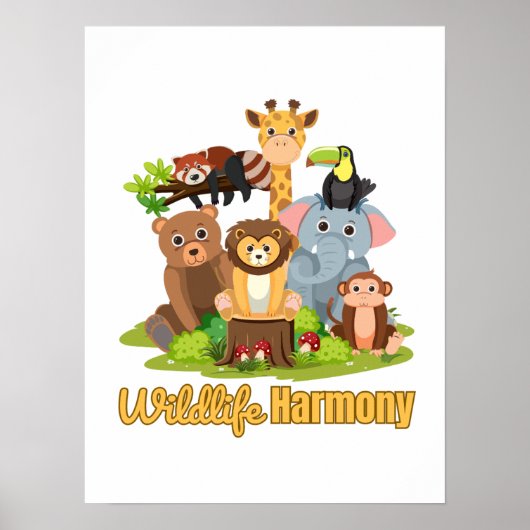 Wildlife Harmony for animal lover Poster (Voorkant)