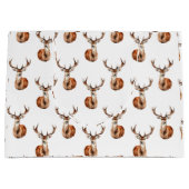 Wildlife Herten Hoofd Waterverf Groot Cadeauzakje (Voorkant)