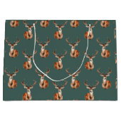 Wildlife Herten Hoofd Waterverf Groot Cadeauzakje (Voorkant)