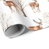Wildlife Herten landschap cadeau Cadeaupapier (Rol Hoek)