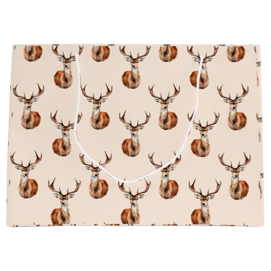 Wildlife Herten Waterverf Groot Cadeauzakje (Voorkant)