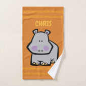 Wildlife Hippo Bath Towel Set Bad Handdoek (Handdoek)