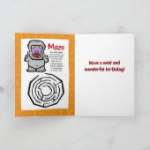 Wildlife Hippo Puzzle Wenskaart Kaart (Binnen)