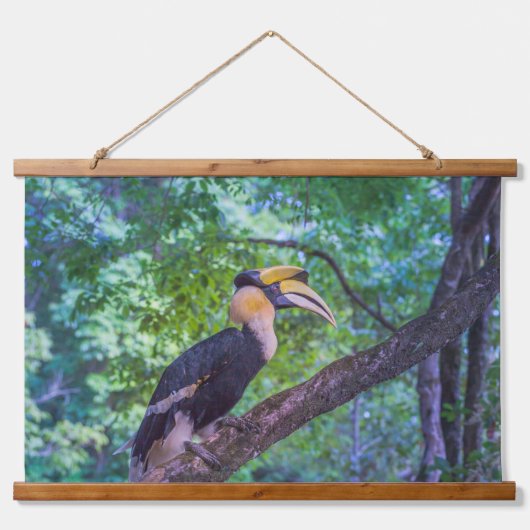 Wildlife Hornbill Bird Hangend Wandkleed (Voorkant)