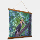 Wildlife Hornbill Bird Hangend Wandkleed (Gebogen)