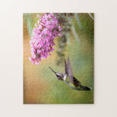 Wildlife Hummingbird Floral Foto Legpuzzel (Verticaal)