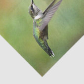 Wildlife Hummingbird Floral Foto Tissuepapier (Detail)